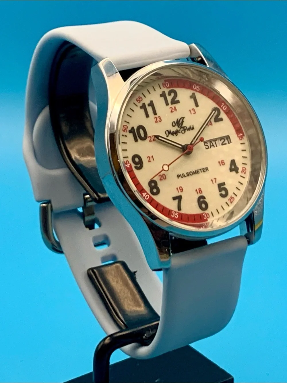 MF MAGIC FIELD PULSOMETER Men’s Women’s Nurse Doctor Field Watch Works New Batt